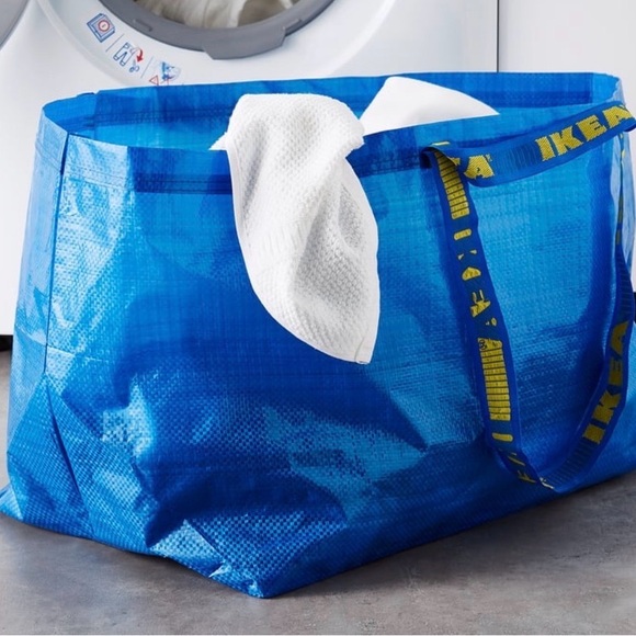 3 sturdy blue Ikea Frakta Bags storage holiday storage spring cleaning toy new - Picture 13 of 15